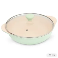 Green Cook GCS2410-28IH 28cm non-stick aluminum hot pot with glass lid
