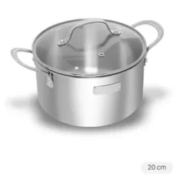Stainless steel pot with glass lid 20 cm Elmich Tri-Max 2353733