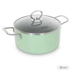 Delites NDE20 20cm non-stick aluminum pot with glass lid